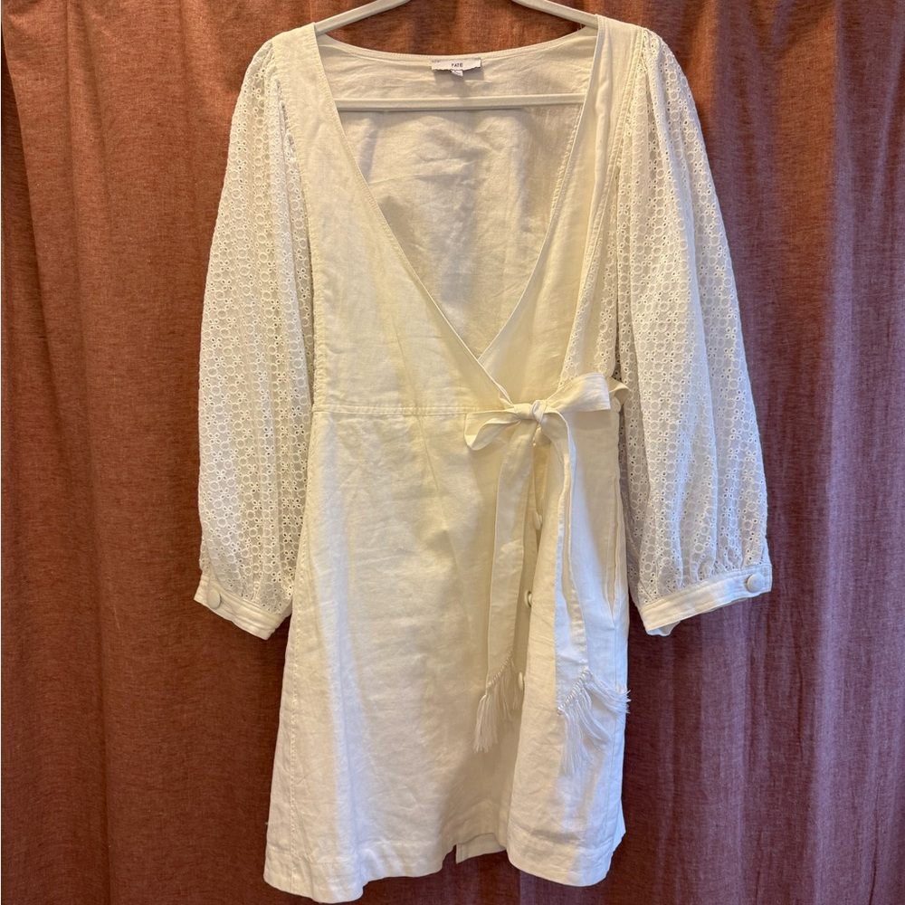 Fate Cream Long Sleeve Dress